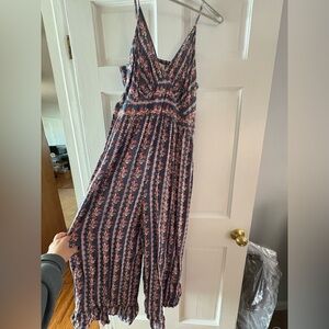 Floral Blue Jumpsuit